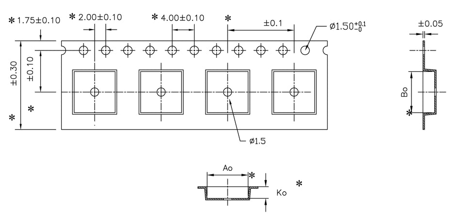 ABK 03.1 x 03.1 x 00.8 W12 P04