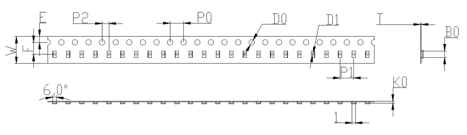 ABK 01.00 x 01.90 x 00.60mm W08 P04, (500mpr)