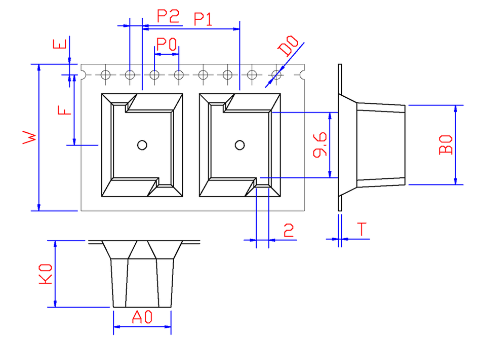 ABK 08.95 x 13.00 x 9.90 W24 P16, (21mpr)