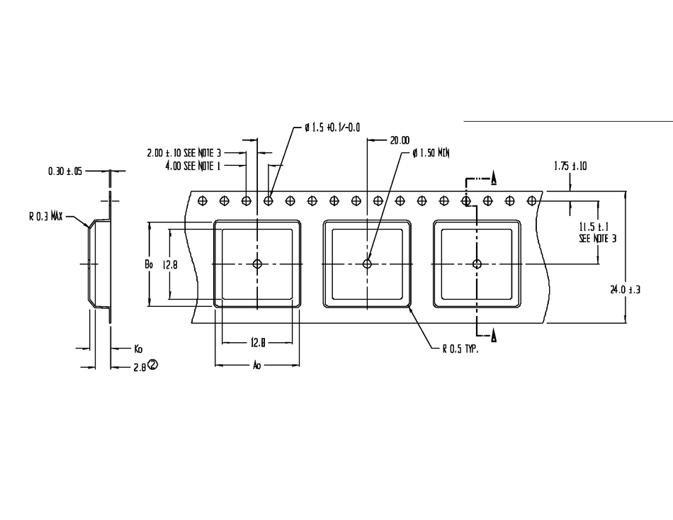 ABK 15.30 x 15.30 x 03.80mm W24 P20
