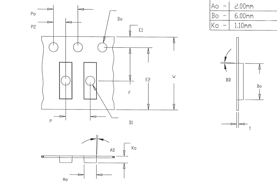 ABK 02.00 x 06.00 x 1.10mm