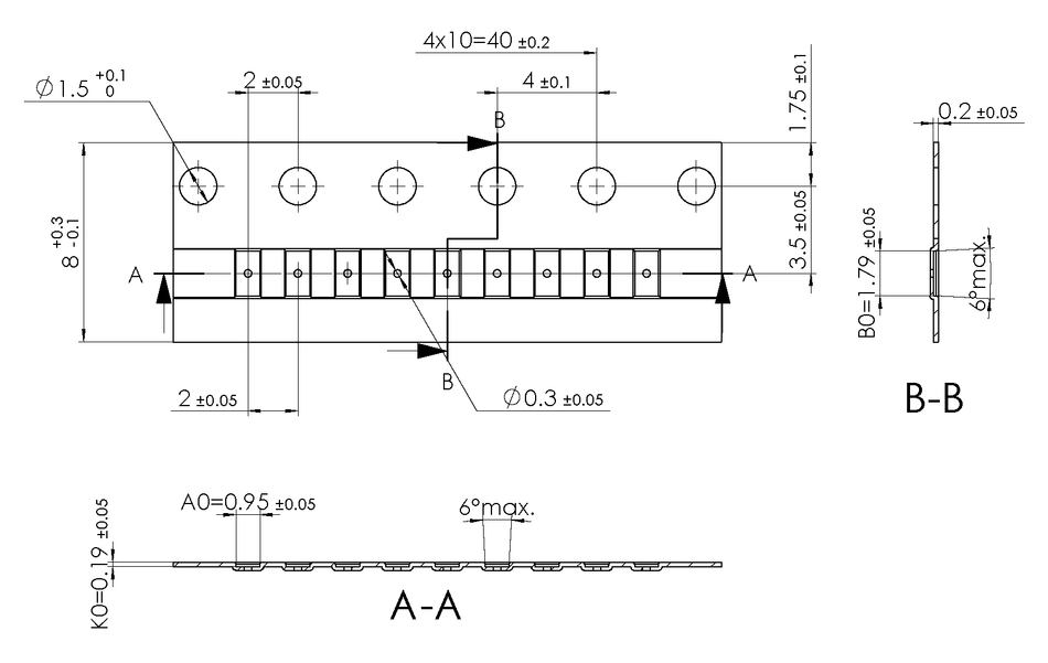 ABK 00.95 x 01.79 x 0.19mm W08 P02