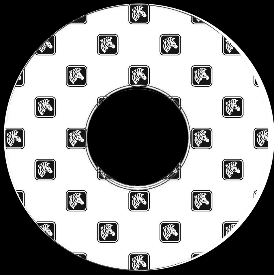 Flange, chipboard, 08" x 3.035" x 0.110" White Zeb