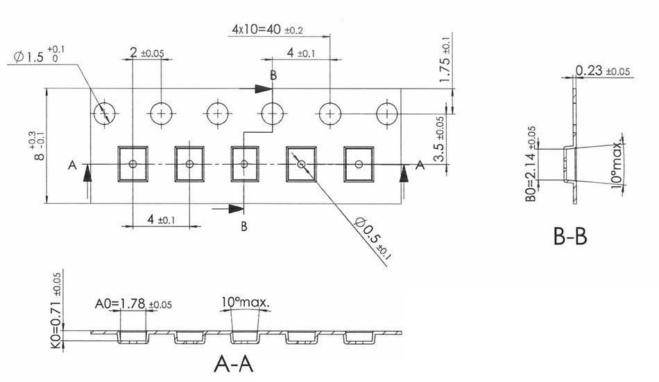 ABK 01.78 x 02.14 x 00.71mm W08 P04