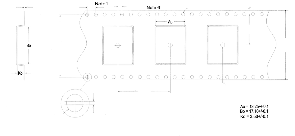 ABK 13.25 x 17.10 x 03.50mm