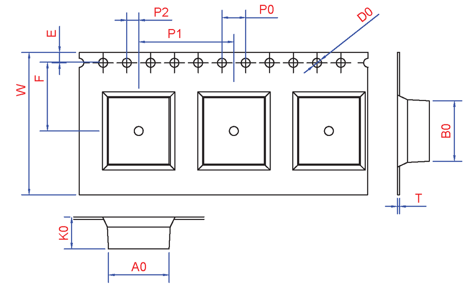 ABK 11.25 x 11.25 x 04.20mm W24 P16, (50mpr) — OX3 semiconductor packaging