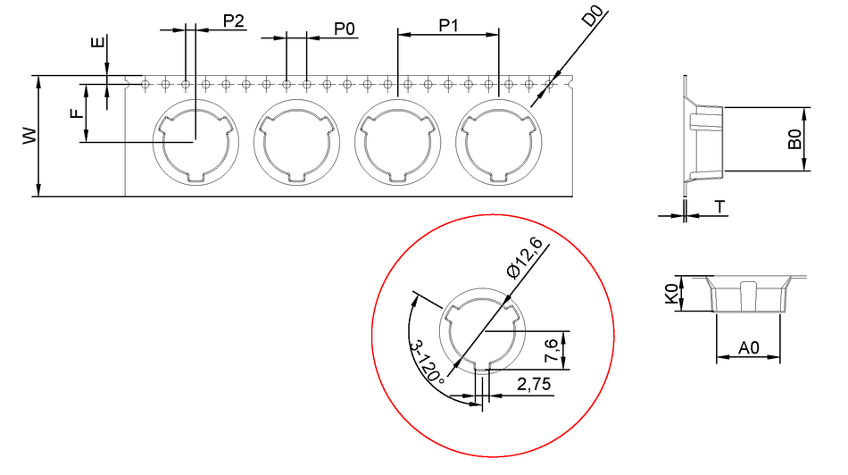 ABK 12.60 x 12.60 x 07.05mm W24 P20, (30mpr)