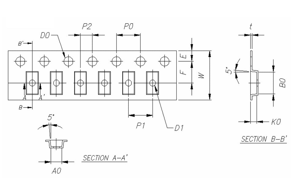 ABK 01.85 x 03.56 x 1.04mm W08 P04, (500mpr)