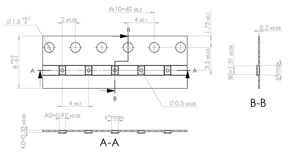 ABK 00.92 x 01.31 x 00.33mm W08 P04, (1,100mpr)