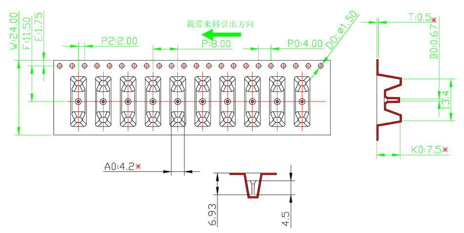 ABK 04.20 x 00.67 x 7.50mm W24 P08, (8.64mpr)