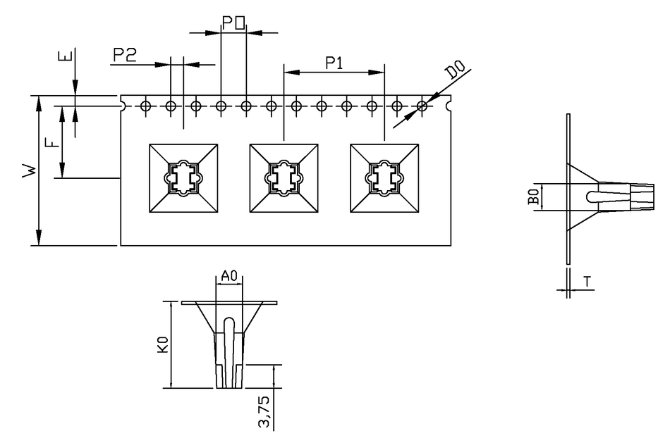 ABK 04.26 x 04.26 x 13.63mm W24 P16, (16mpr)