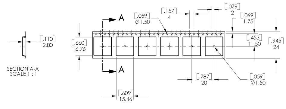 ABK 15.46 x 16.76 x 2.80mm