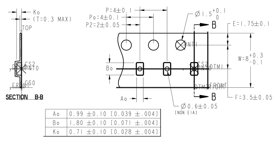 ABK 00.99 x 01.80 x 00.71mm W08 P04