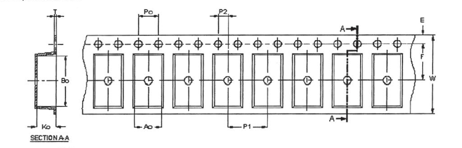 ABK 03.15 x 03.20 x 01.40mm W08 P04, (500mpr)
