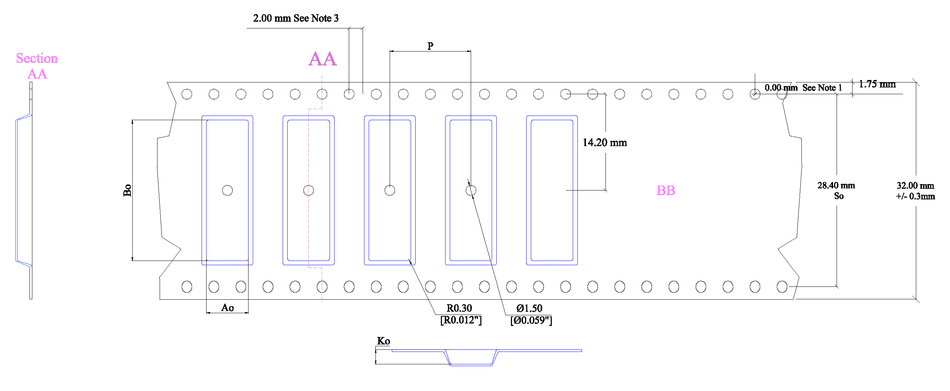 ABK 07.37 x 16.26 x 06.6mm W32 P12, (31mpr)