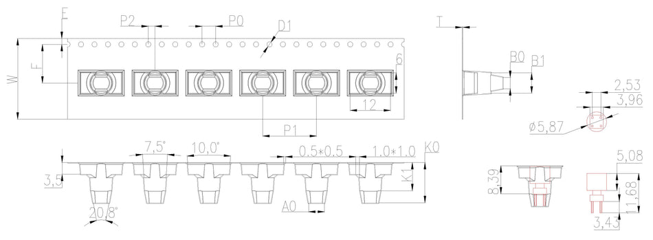 ABK 04.06 x 04.06 x 12.00mm W24 P16, (17mpr)