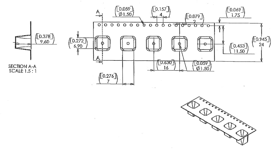 ABK 07.00 x 06.90 x 9.60mm, (24mpr)