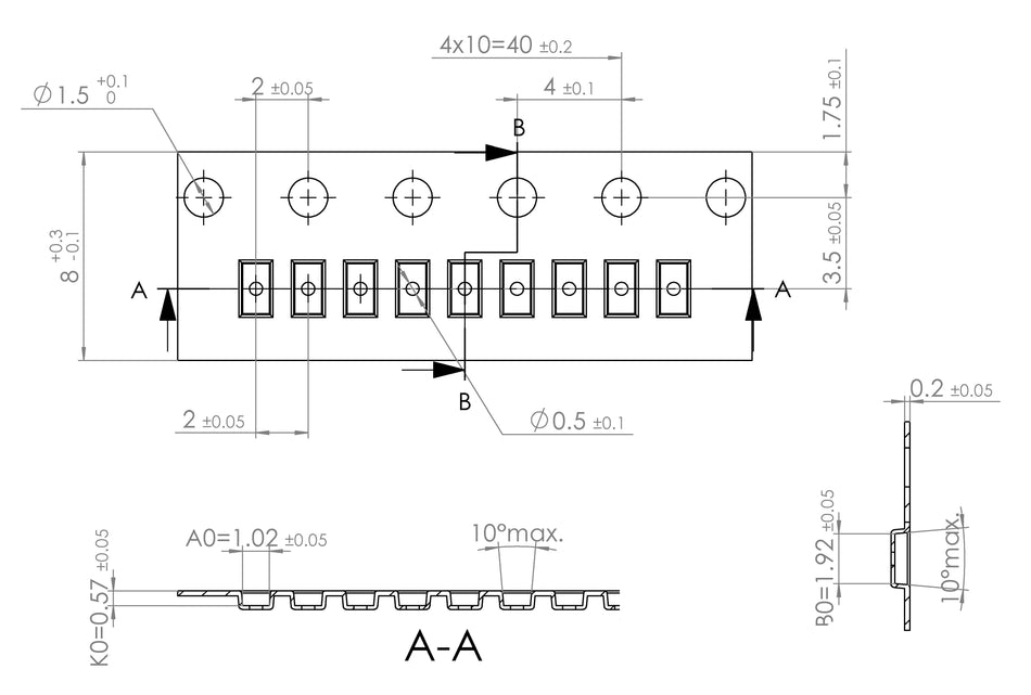 ABK 01.02 x 01.92 x 00.57mm W08 P02, (1,100mpr)