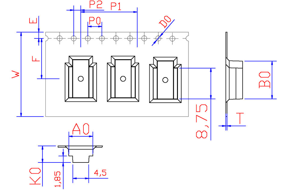 ABK 06.80 x 10.75 x 4.75mm W24 P12, (44mpr)