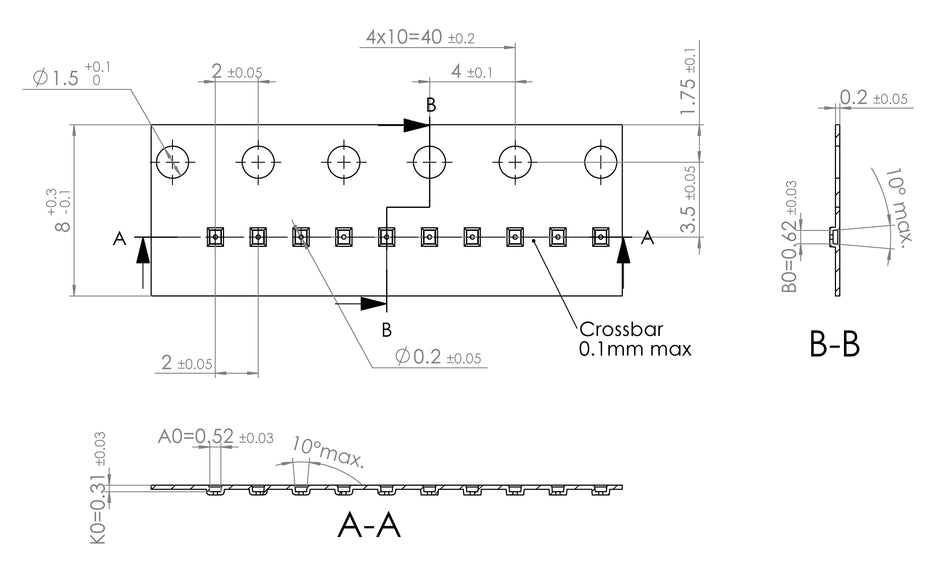 ABK 00.52 x 00.62 x 00.31mm W08 P02, (1,100mpr)