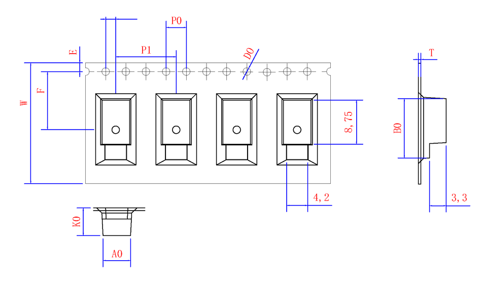 ABK 05.45 x 11.80 x 5.50mm W24 P12, (38mpr)
