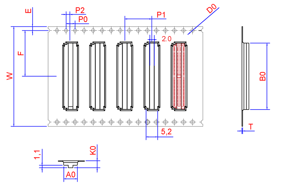 ABK 06.05 x 29.25 x 3.05mm W44 P12, (66mpr)