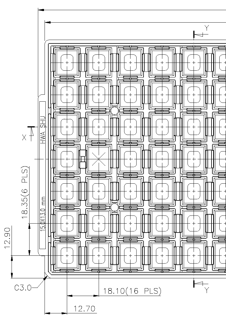 FBGA 13.00 x 15.00 x 0.80mm, (17x7)