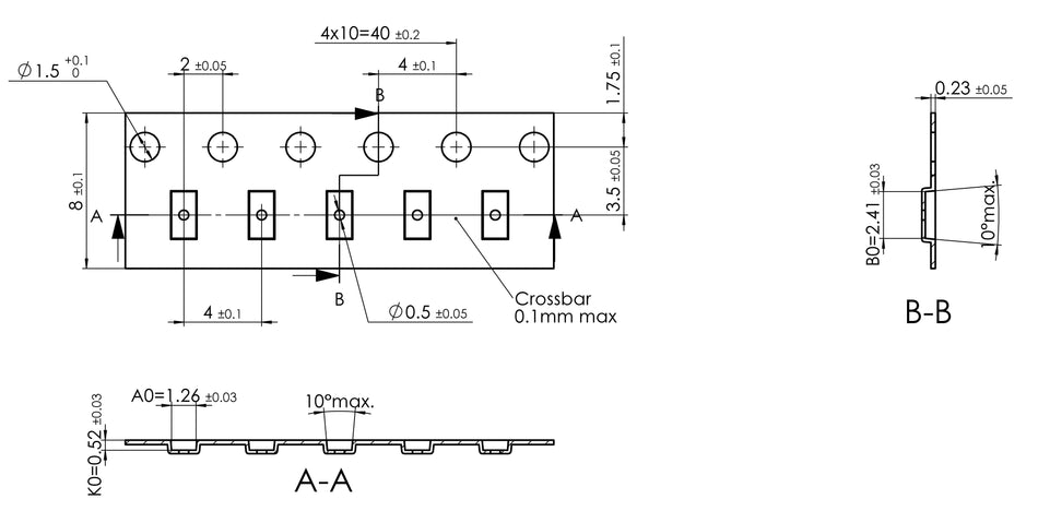 ABK 01.26 x 02.41 x 00.52mm W08 P04