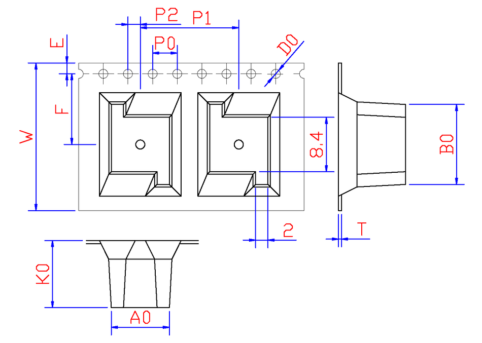 ABK 09.45 x 13.00 x 8.68 W24 P16, (24mpr)