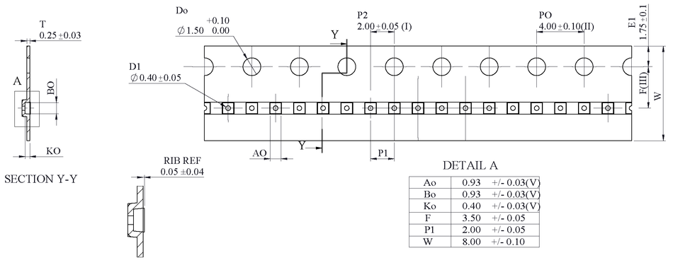 ABK 00.93 x 00.93 x 00.40mm W08 P02
